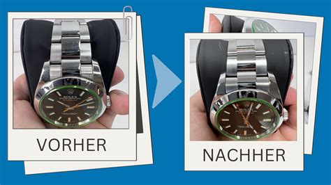 gehäuse rolex polieren vorher nachher|Aufbereitung einer Rolex: Kratzer entfernen und polieren.